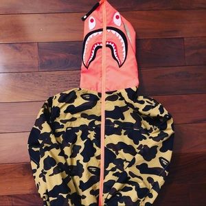 Bape Shark Yello Camo Windbreaker